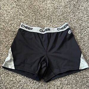 Women's Black Athletic Cheer Black Shorts